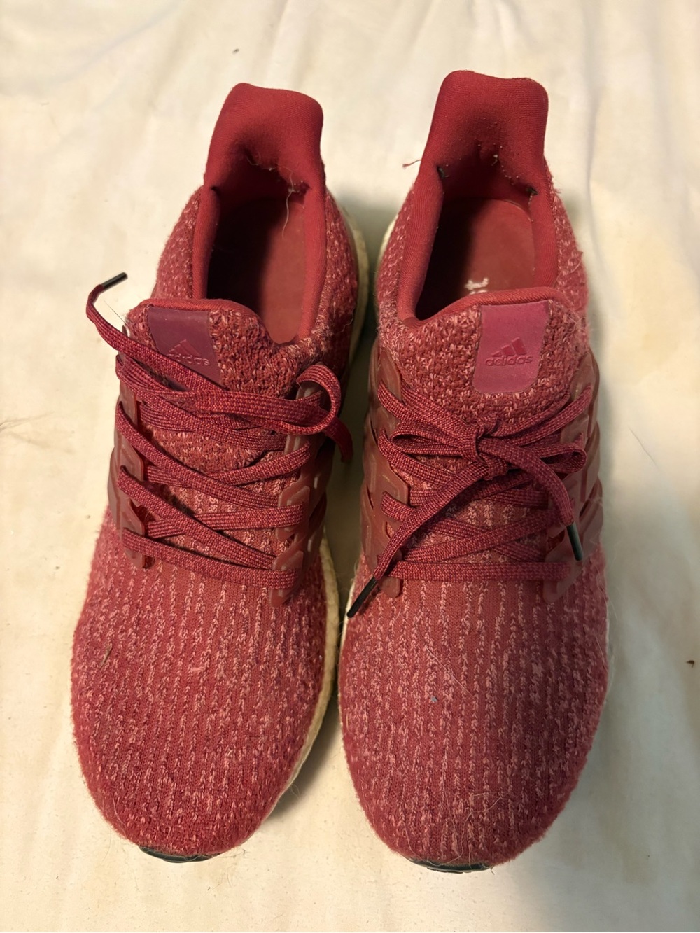 Adidas Women’s Red Knit Running Sneakers Ultra Boost Size 9